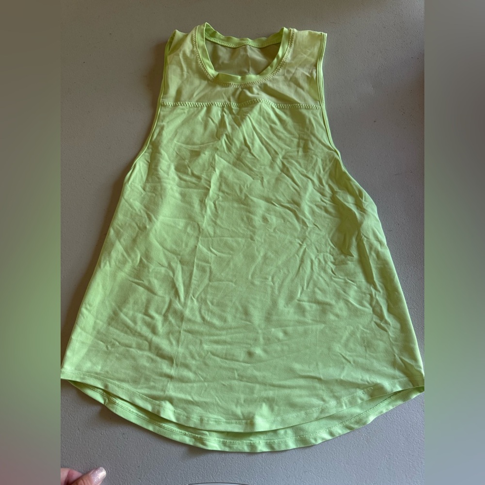 Lululemon neon green tank top